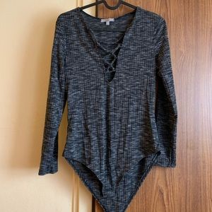Black and grey bodysuit
